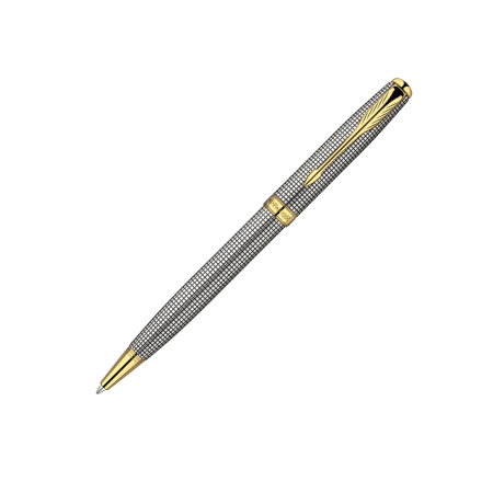 Stylo bille Slim Sonnet Argent Ciselé GT - M Noir